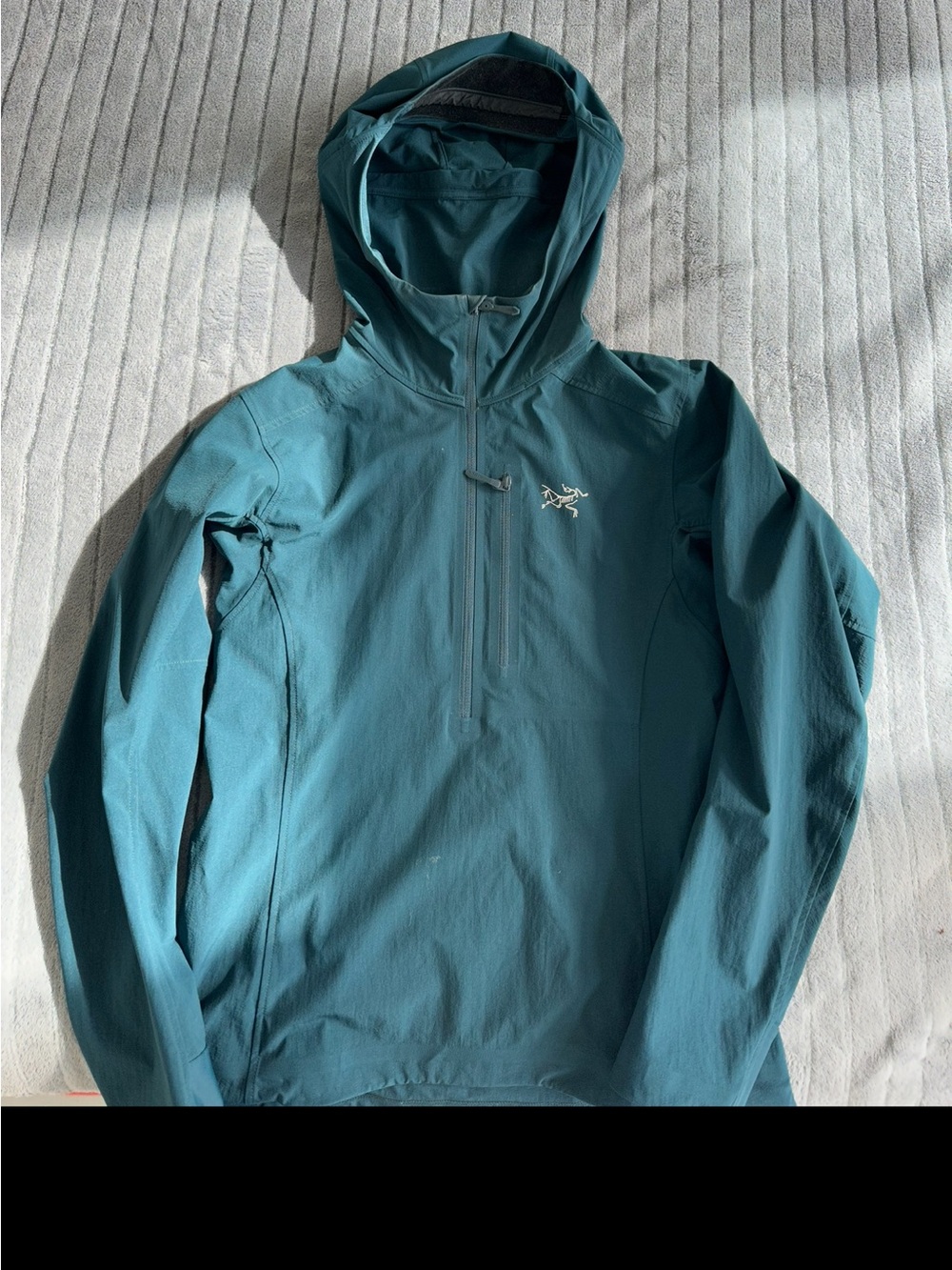 Arc'teryx Teal Hooded Half-Zip Performance Jacket - women’s